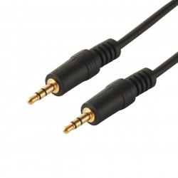 Cablu audio Jack 3.5 tata, Jack 3.5 tata, 2 m, cauciuc, negru, lungime 1,5m
