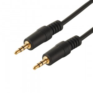 Cablu audio Jack 3.5 tata, Jack 3.5 tata, 2 m, cauciuc, negru, lungime 1,5m