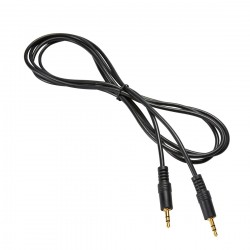 Cablu audio Jack 3.5 tata, Jack 3.5 tata, 2 m, cauciuc, negru, lungime 1,5m