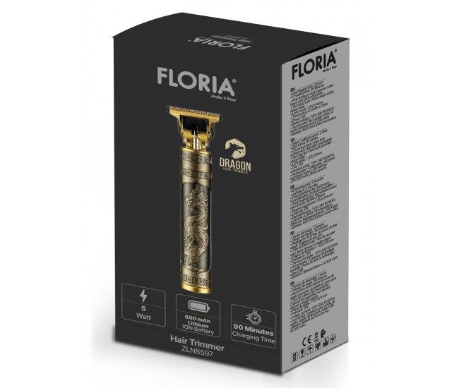 Masina de tuns floria zln8597, aurie, 5w