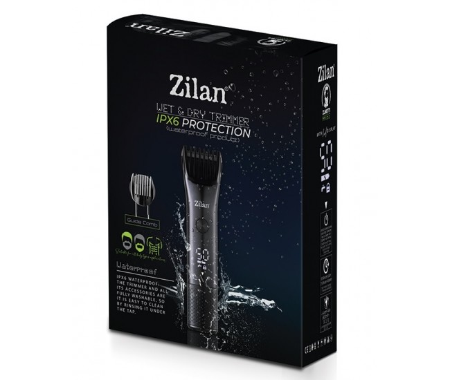 Masina de tuns zilan zln8771 3 in 1, protectie la apa ipx6, afisaj digital