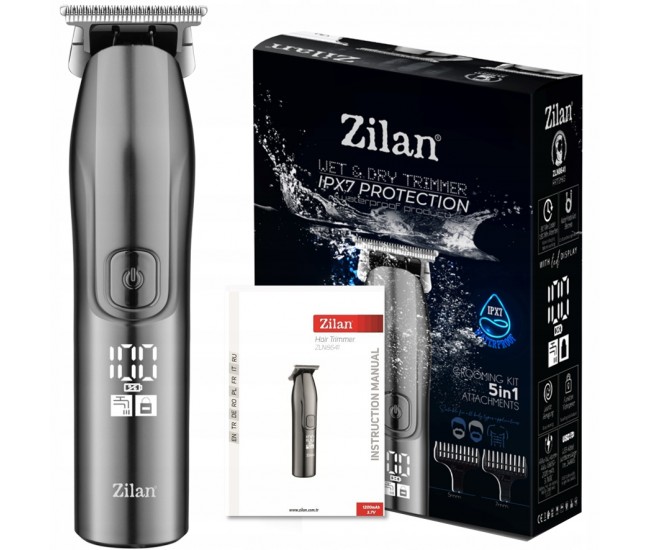 Aparat de tuns 5 in 1 zilan zln8641 cu 5 dimensiuni de taiere, trimmer,rezistent la apa ipx7