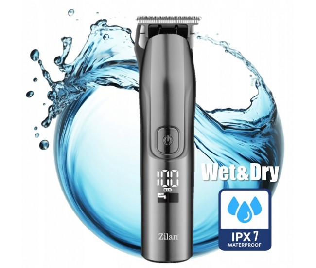 Aparat de tuns 5 in 1 zilan zln8641 cu 5 dimensiuni de taiere, trimmer,rezistent la apa ipx7
