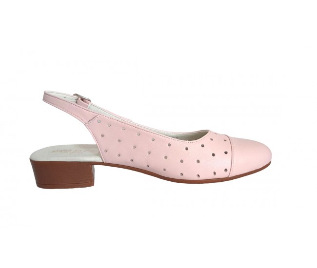 Pantofi dama casual din piele naturala nude - NA252NUDEP