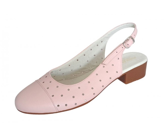 Pantofi dama casual din piele naturala nude - NA252NUDEP