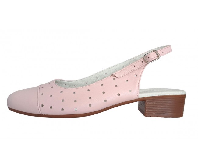 Pantofi dama casual din piele naturala nude - NA252NUDEP