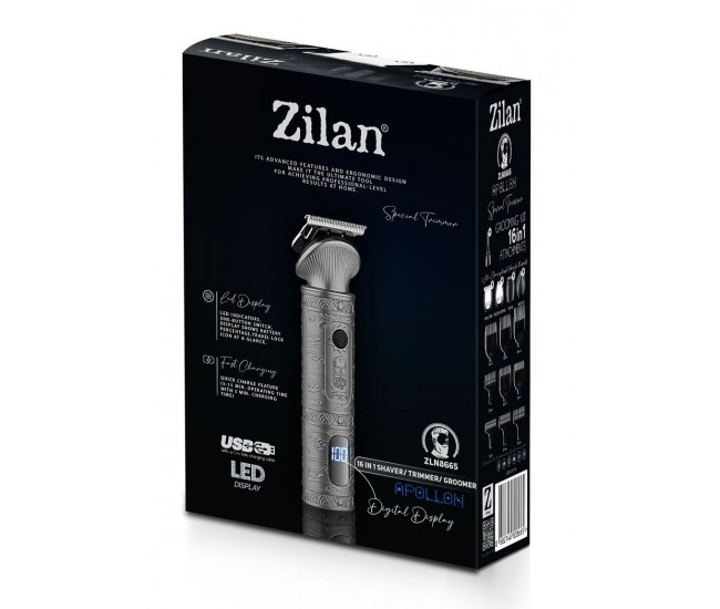 Masina de tuns zilan zln8665 cu 6 capete, 8 nivele de taiere, capete rezistente la spalare