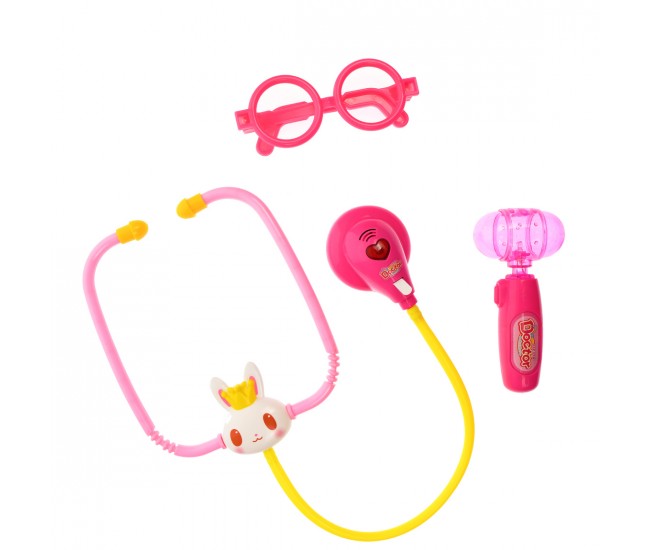 Jucarie set trusa medicala, de doctor, pentru fete, cu 12 accesorii, roz - 8352B Jucarie set trusa medicala, de doctor, pentru fete, cu 12 accesorii, roz - 8352B