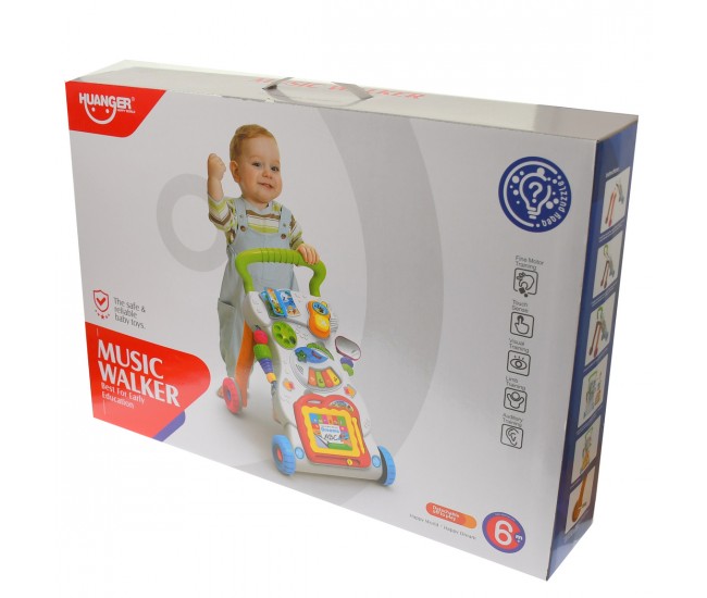 Set Troler cu jucarii muzicale pentru bebelusi - HE0801 Set Troler cu jucarii muzicale pentru bebelusi - HE0801