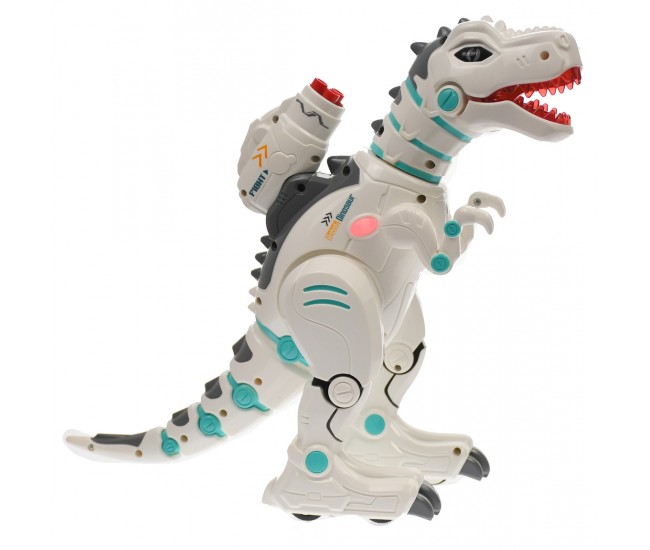 Produs resigilat - Tiranozaur robot de jucarie cu telecomanda, sufla abur, vorbeste - 88002