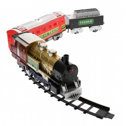 Trenulet de jucarie pentru copii, cu baterii, sunete si lumini - 70199 Trenulet de jucarie pentru copii, cu baterii, sunete si lumini - 70199