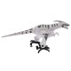 Dinozaur robot de jucarie, merge, are sunete si lumini, alb - D103A