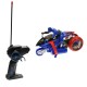 Motocicleta cu telecomanda de jucarie, baterie reincarcabila, cu luminite, albastra - XB73