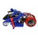 Motocicleta cu telecomanda de jucarie, baterie reincarcabila, cu luminite, albastra - XB73
