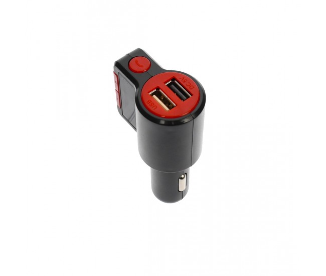 Modulator FM auto cu doua iesiri USB, card si JACK - KCB905