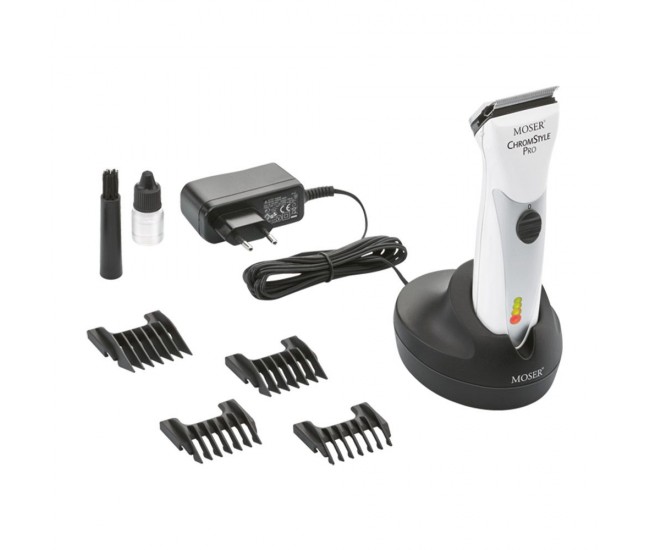 Masina de tuns alb cu acumulator / cablu Moser ChromStyle Pro Masina de tuns alb cu acumulator / cablu Moser ChromStyle Pro