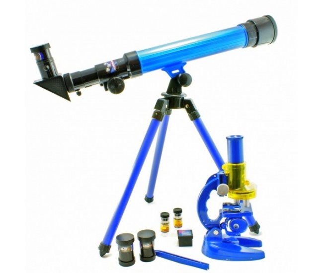 Set telescop si microscop de jucarie pentru copii - C2111 Set telescop si microscop de jucarie pentru copii - C2111