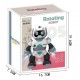 Robot de jucarie dansator cu sunete si luminite, rotire 360 grade, canta, danseaza si merge, alb, 66785