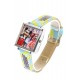 Ceas pentru copii cu Hannah Montana, cadran patrat, multicolor