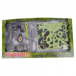 Set comando de jucarie, distractiv, de rol, cu accesorii militare, verde