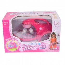 Aspirator de jucarie pentru copii cu sunete si luminite, roz Aspirator de jucarie pentru copii cu sunete si luminite, roz