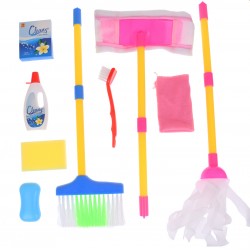 Set de curatenie de jucarie, galetusa, cu matura si mop, albastru Set de curatenie de jucarie, galetusa, cu matura si mop, albastru