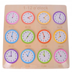 Puzzle de jucarie, potrivire dimensiuni si invatare ceas, din lemn - 3315285 Puzzle de jucarie, potrivire dimensiuni si invatare ceas, din lemn - 3315285