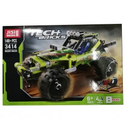 Set constructie de jucarie, masinuta offroad de jucarie, 148 de piese, verde - 3414 Set constructie de jucarie, masinuta offroad de jucarie, 148 de piese, verde - 3414