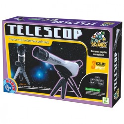 Telescop de jucarie pentru copii, observator astronomic, zoom 20x, 30x si 40x, Edu Science, D-Toys