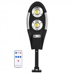 Lampa solara cu senzor de miscare si telecomanda, 60 Led COB, rezistenta la apa
