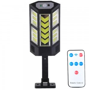 Lampa solara cu senzor de miscare si telecomanda, 249 Led COB, rezistenta la apa