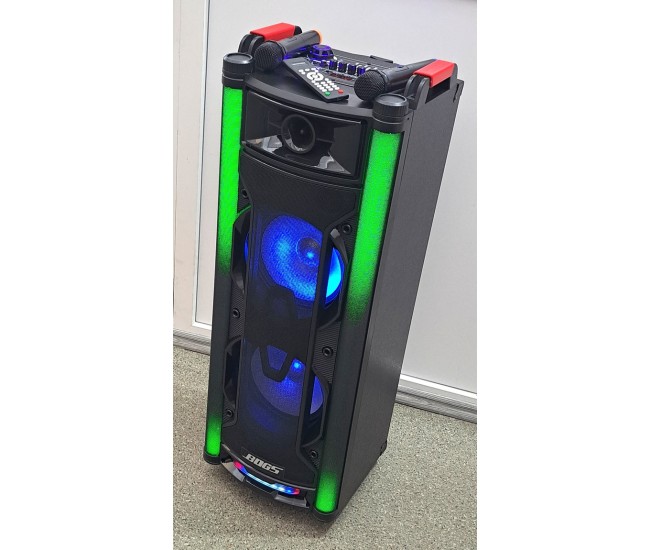 Boxa portabila activa, Bluetooth, Lumini Disco, 1 x Microfon Wireless, Karaoke, Radio FM, 1 x Telecomanda, Difuzoare 2x120W, Sunet Clar, BOG5 Boxa portabila activa, Bluetooth, Lumini Disco, 1 x Microfon Wireless, Karaoke, Radio FM, 1 x Telecomanda, Difuzoare 2x120W, Sunet Clar, BOG5