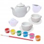 Set ceai de jucarie, cu acuarele, 12 de accesorii, multicolor