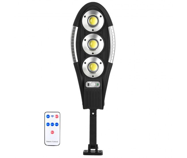 Lampa solara cu senzor de miscare si telecomanda, 90 Led COB, rezistenta la apa