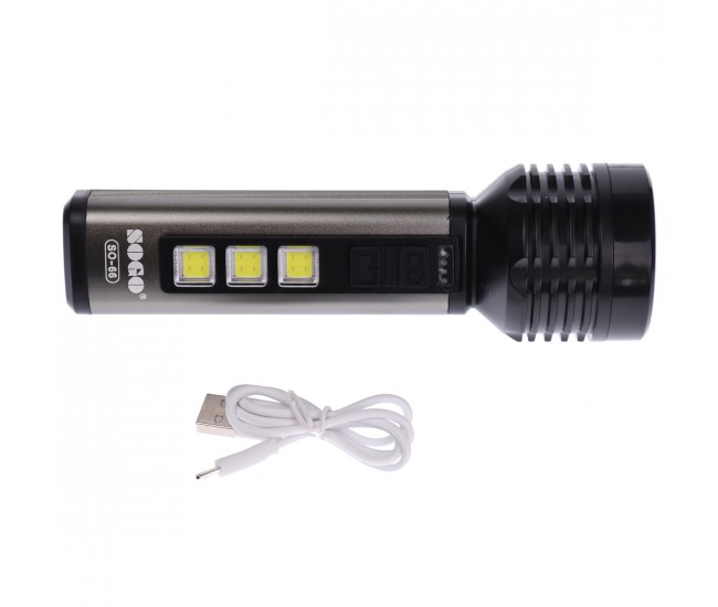 Lanterna dubla cu LED, acumulator reincarcabil, 3+3 W