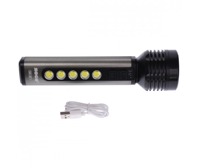 Lanterna dubla cu LED, acumulator reincarcabil, 5+3 W