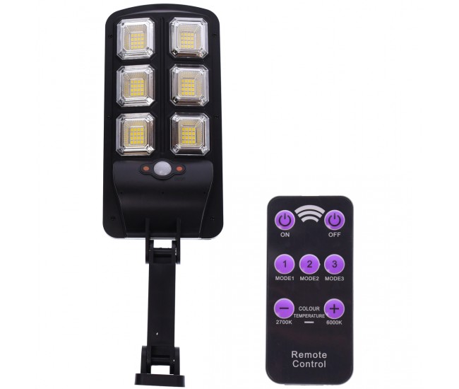 Lampa solara cu senzor de miscare si telecomanda, 60 Led COB, rezistenta la apa - LL660