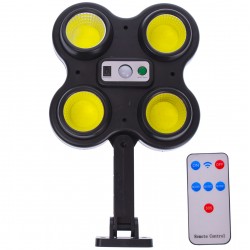 Lampa solara cu senzor de miscare si telecomanda, 60 Led COB, 60 W, rezistenta la apa - T938B