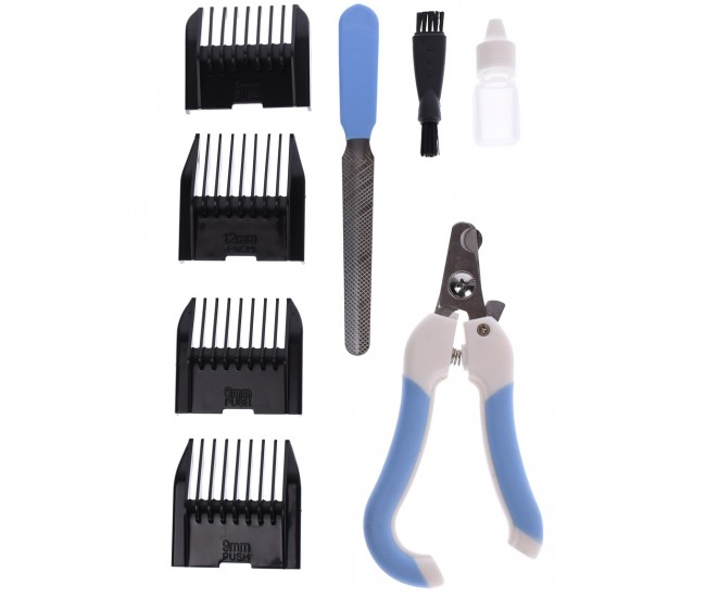 Masina de tuns caini si pisici Surker, cu 9 accesorii, cutit ceramic, silentioasa - SK600