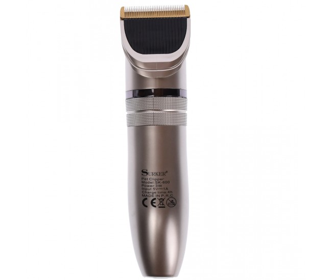 Masina de tuns caini si pisici Surker, cu 9 accesorii, cutit ceramic, silentioasa - SK600