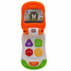 Telefon de jucarie interactiv cu 5 butoane, sunete si luminite - 3315231 Telefon de jucarie interactiv cu 5 butoane, sunete si luminite - 3315231