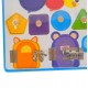Puzzle de jucarie cu zilele saptamanii, ceas si usi cu lacat, potrivire dimensiuni, din lemn, multicolor