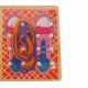 Pantofi puzzle de jucarie, potrivire dimensiuni si legare sireturi, din lemn, rosu/multicolor