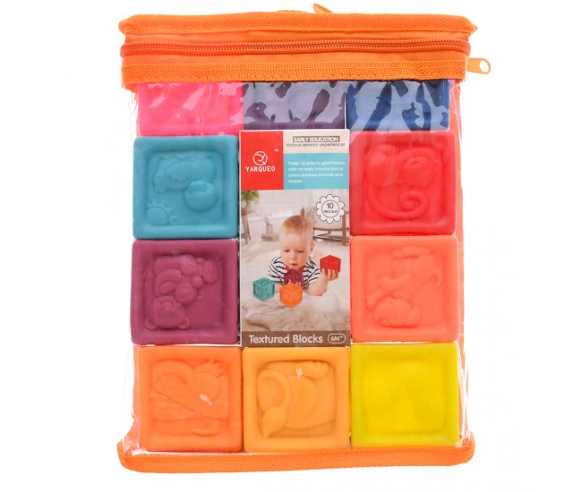Set cuburi chitaitoare de construit din plastic, 10 cuburi - 3303029