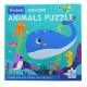 Set puzzle de jucarie, 6 animale marine din 6 piese, din carton rezistent - 3315398AM
