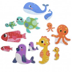 Set puzzle de jucarie, 6 animale marine din 6 piese, din carton rezistent - 3315398AM Set puzzle de jucarie, 6 animale marine din 6 piese, din carton rezistent - 3315398AM