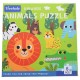 Set puzzle de jucarie, 6 animale salbatice din 6 piese, din carton rezistent - 3315398AS