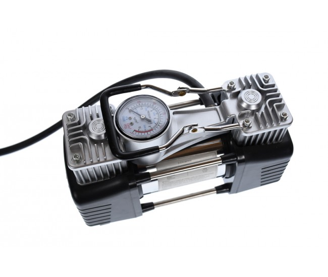Set compresor auto cu doi cilindri, 12V (bricheta) - Camion, SUV 70/min, ZEBRA 68192