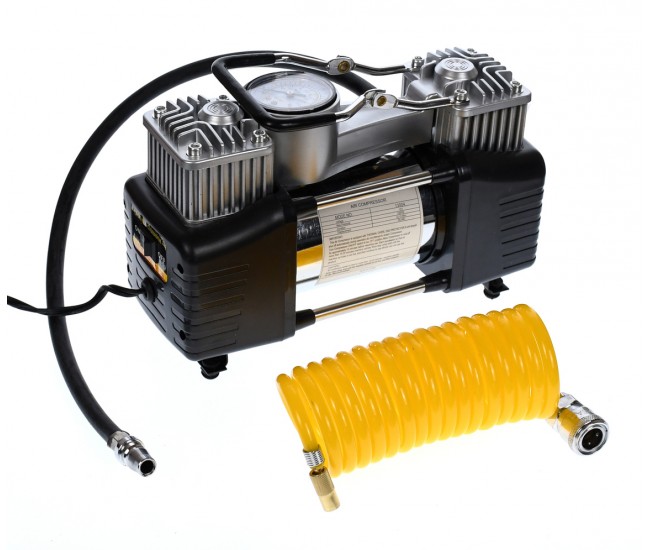 Set compresor auto cu doi cilindri, 12V (bricheta) - Camion, SUV 70/min, ZEBRA 68192