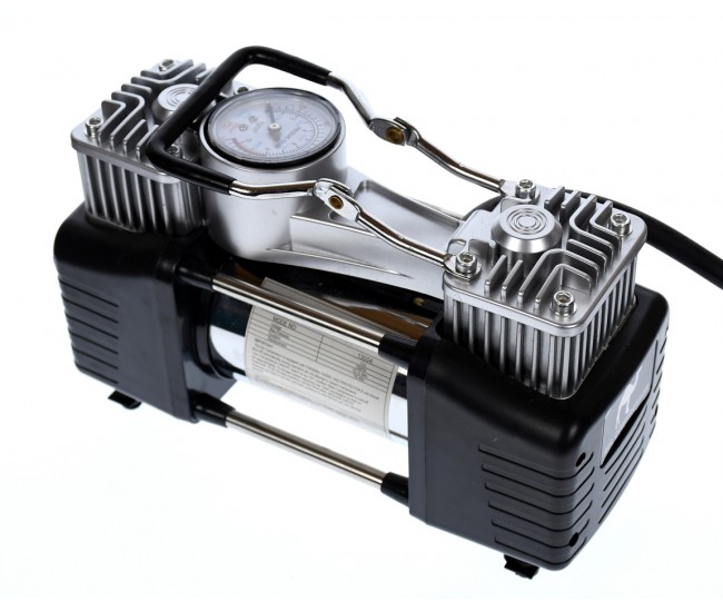 Set compresor auto cu doi cilindri, 12V (bricheta) - Camion, SUV 70/min, ZEBRA 68192